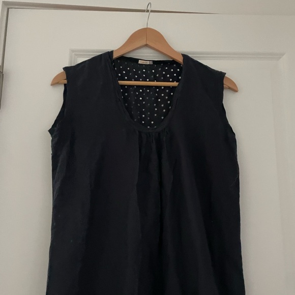 Matta NY Cotton Silk Eyelet Midi Dress Minimalist Neutral - Picture 7 of 7